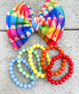 "Crayon Box Stack" Bracelet Set of 5