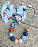 "Wackadoo" Blue Necklace