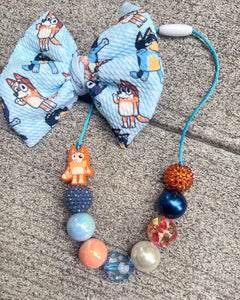 "Wackadoo" Orange Necklace