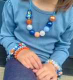 "Wackadoo" Blue Necklace