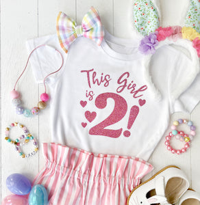 Girl's Birthday Tee - White