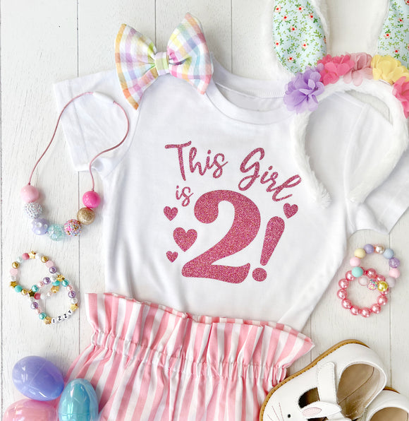Girl's Birthday Tee - White