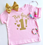 Girl's Birthday Tee - Pink