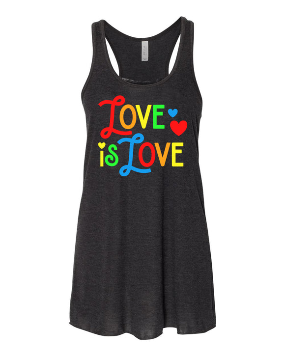 Love is Love Flowy Racerback Tank