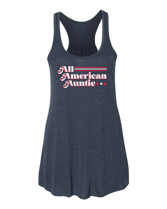 American Auntie Flowy Racerback Tank