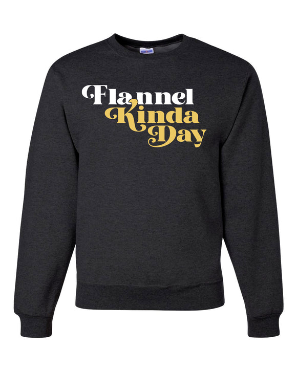 Flannel Kinda Day Crewneck Sweatshirt