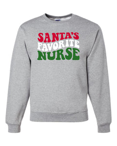 Santa's Favorite Nurse Crewneck Sweatshirt